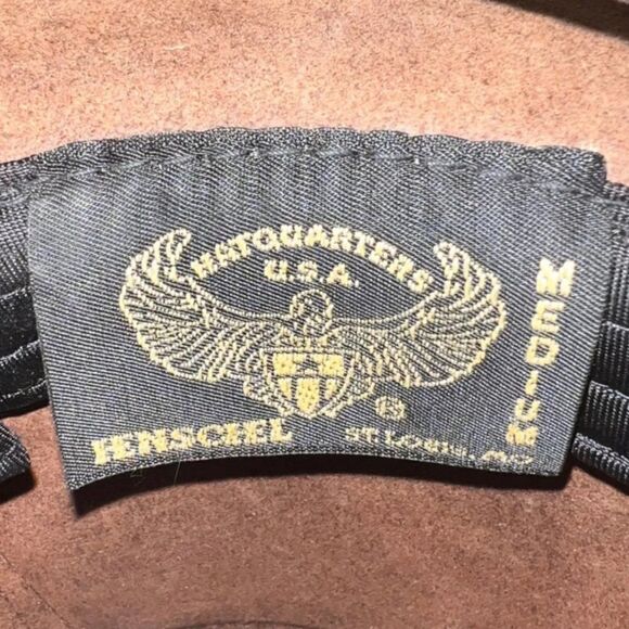 Henschel Mountaineer Brown Leather USA Made Hat Medium - Picture 8 of 8